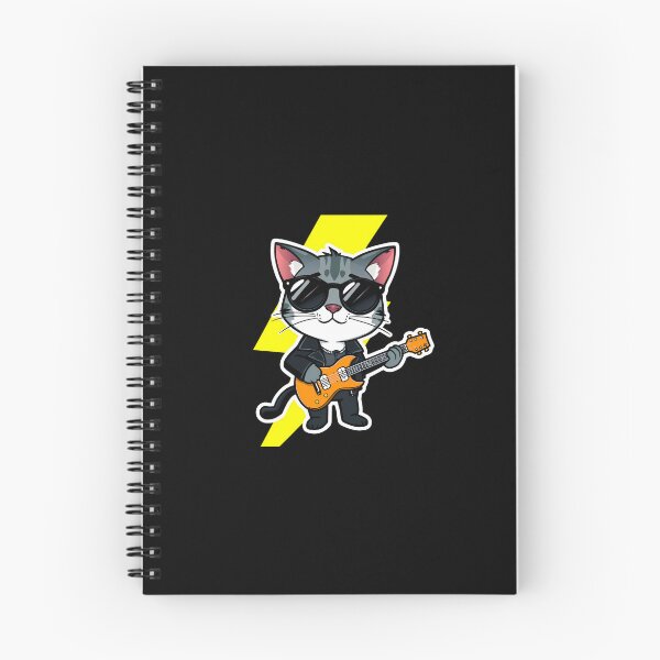 Item preview, Badass Cat with Electric Guitar – Shredding Like a Legend designed and sold by Meow Cat.