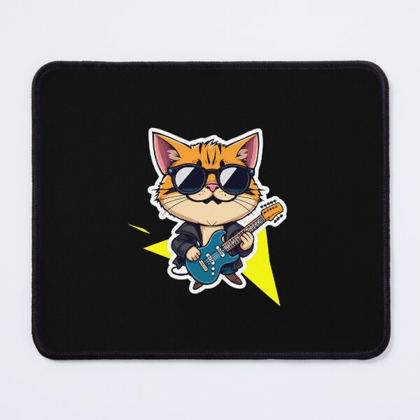 Item preview, Badass Cat Rockstar King – The Purrfect Stage Ruler designed and sold by Meow Cat.