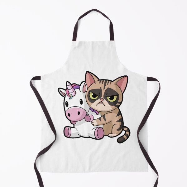 Item preview, Grumpy Exotic Shorthair Cat Hugging Unicorn Plush designed and sold by WildlifeInc.