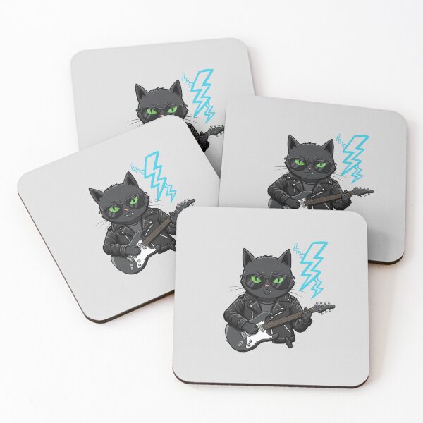 Item preview, Badass Cat Rock Band Leader – The Frontman Feline designed and sold by Meow Cat.