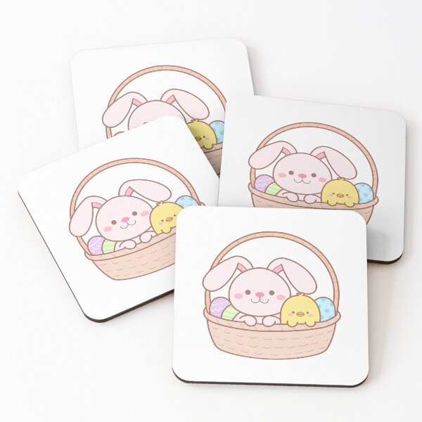 Item preview, Cute Bunny and Chick in the Easter Eggs Basket  designed and sold by nuchz.