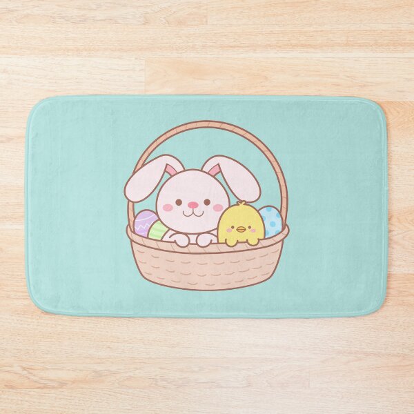 Item preview, Cute Bunny and Chick in the Easter Eggs Basket  designed and sold by nuchz.
