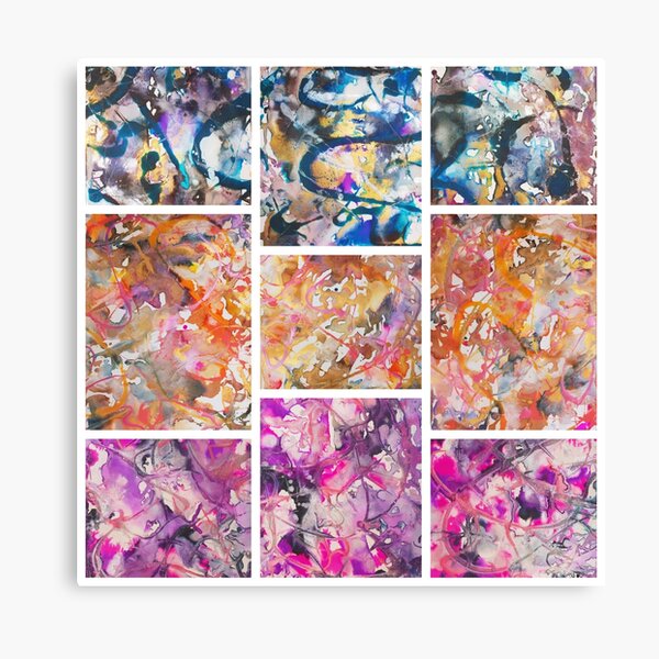 Vista previa del artículo con la obra «Arte de goteo de color «Frío, cálido, más cálido»», diseñado y vendido por VariARTyPrints.