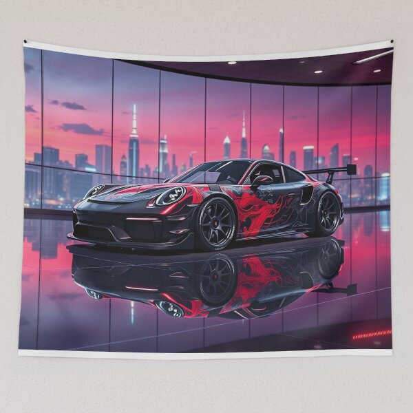 Item preview, Modern tuned Porsche in the showroom outside the city designed and sold by Salimgor Hangaround Music.