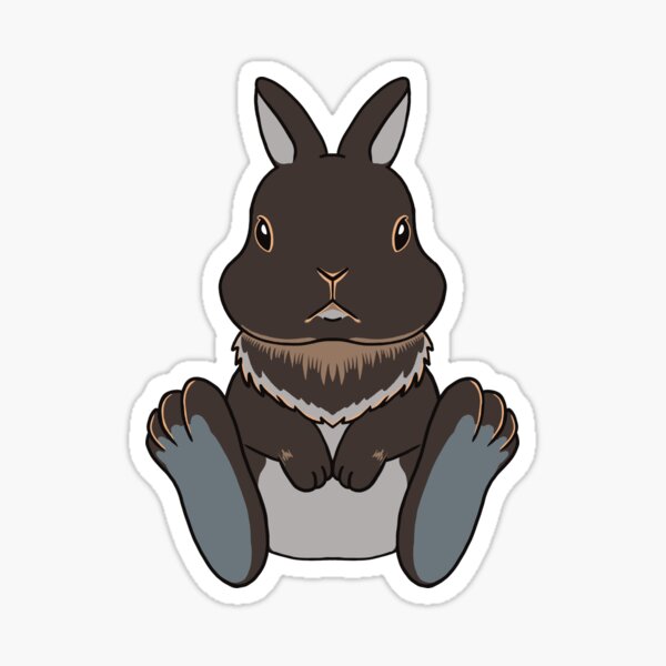 Item preview, Netherland Dwarf Black Otter Rabbit designed and sold by tayaan.