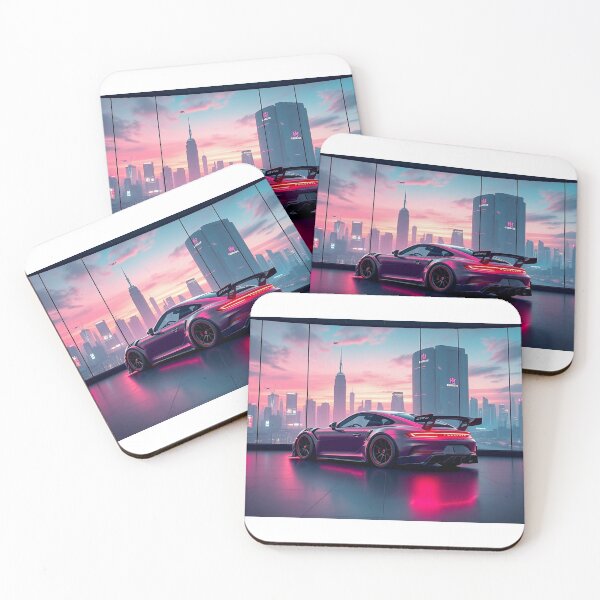 Item preview, Modern tuned Porsche from behind in front of a city designed and sold by Salimgor Hangaround Music.