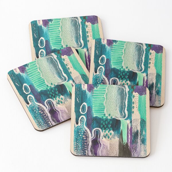 Item preview, Calming green and purple Abstract 1 designed and sold by trossi.