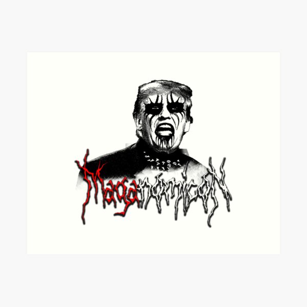 Aperçu de l'œuvre MAGANOMICON MAGA Trump Black Metal créée et vendue par LosDivorciados.