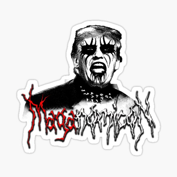 Aperçu de l'œuvre MAGANOMICON MAGA Trump Black Metal créée et vendue par LosDivorciados.