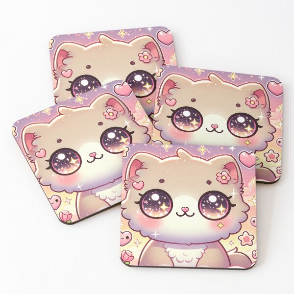 Item preview, adorable cat with big sparking eyes designed and sold by SwiftEagleFly.