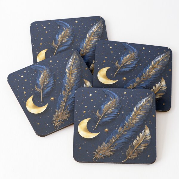 Item preview, Golden Moon and Feathers designed and sold by Sadia  Jannat.