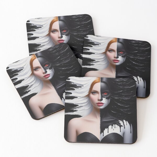 Item preview, Duality-the innocent and the vampire-black and white designed and sold by GothicRubette.