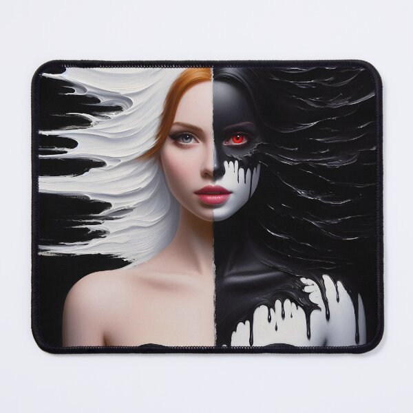 Item preview, Duality-the innocent and the vampire-black and white designed and sold by GothicRubette.
