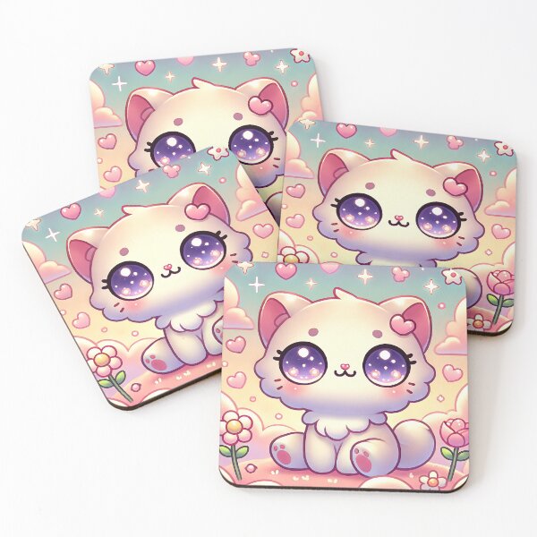 Item preview, Kawaii Cat With Sparkling Eyes designed and sold by SwiftEagleFly.