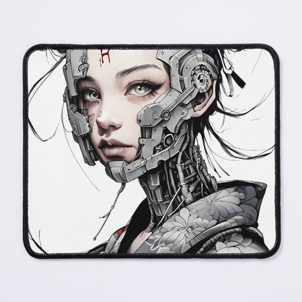 Item preview, Monochrome Japanese Cyborg designed and sold by Duck Dive Workshop.