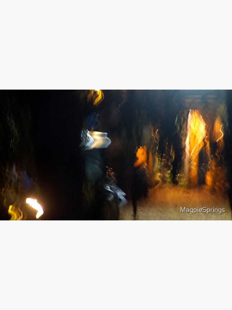 Thumbnail 3 of 3, Sticker, Mystical Harvester Glow: An Abstract Vintage Journey at Magpie Springs designed and sold by MagpieSprings.