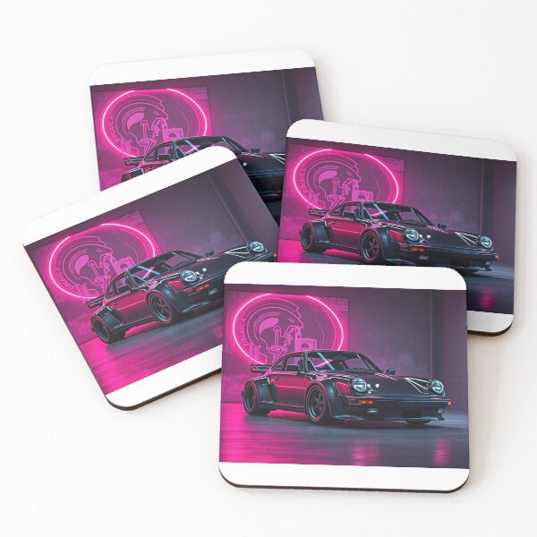 Item preview, Classic tuned Porsche in front of neon art designed and sold by Salimgor Hangaround Music.