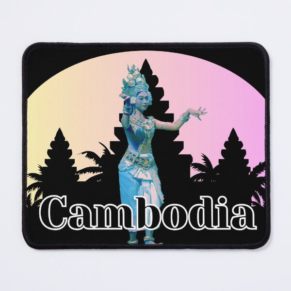 Item preview, Dancign Apsara over Silhouette of Angkor Wat designed and sold by Linklandiya.