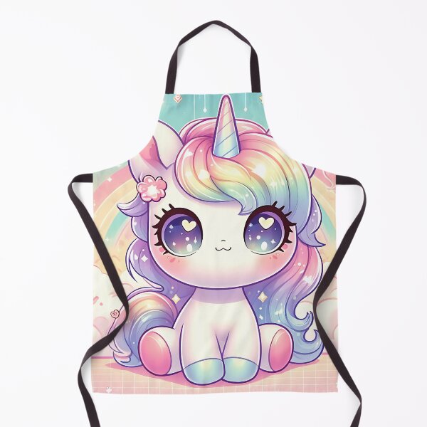 Item preview, Cute Kawaii Unicorn with big sparkling eyes designed and sold by SwiftEagleFly.