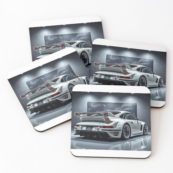 Item preview, Porsche in white with body kit and artwork designed and sold by Salimgor Hangaround Music.