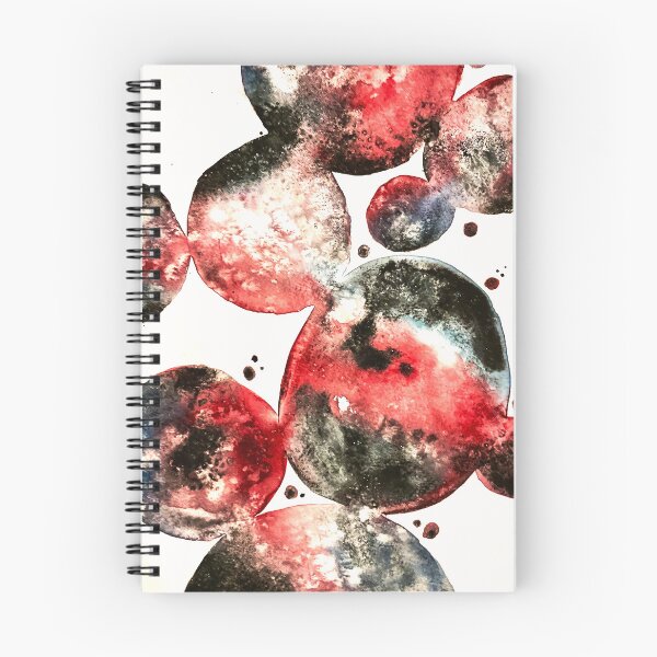 Item preview, Calming red blue and black Abstract circles designed and sold by trossi.