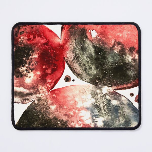 Item preview, Calming red blue and black Abstract circles designed and sold by trossi.
