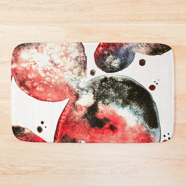 Item preview, Calming red blue and black Abstract circles designed and sold by trossi.