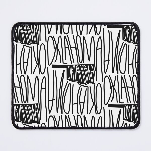 Item preview, Oklahoma State - OK Map and Flag - Black and White - Typography USA Sooner State designed and sold by Ranggasme.