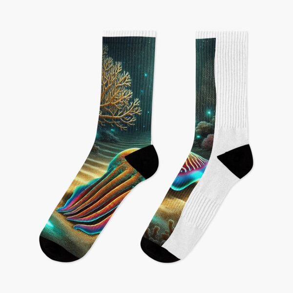 Item preview, Colourful Vibrant Cuttlefish Resting on Ocean Floor  – Vibrant Deep Sea designed and sold by NocturnalNook.