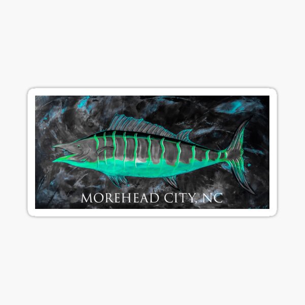Vista previa del artículo con la obra «Salty Wahoo Morehead City», diseñado y vendido por barryknauff.