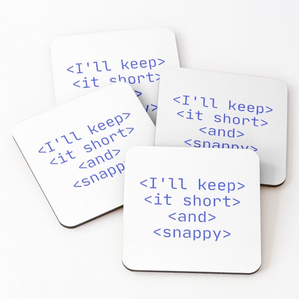 Item preview, I'll Keep It Short and Snappy Code Precision Blue designed and sold by SplashTastic.
