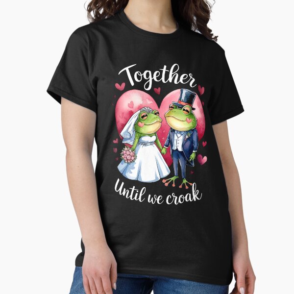 Item preview, Together Until We Croak - Frog Wedding T-Shirt designed and sold by deklnwart.