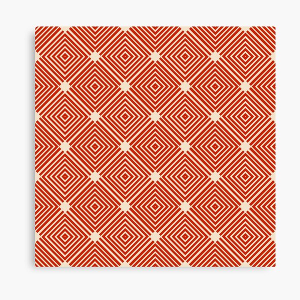 Aperçu de l'œuvre Motif géométrique rouge sans couture avec illusion d'optique créée et vendue par Patternfluent.