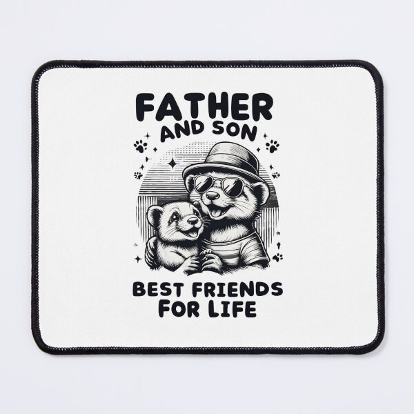 Item preview, Vintage Comic-Style Illustration of an Affectionate Ferret Family – Retro Animal Art designed and sold by Colorful-Garden.