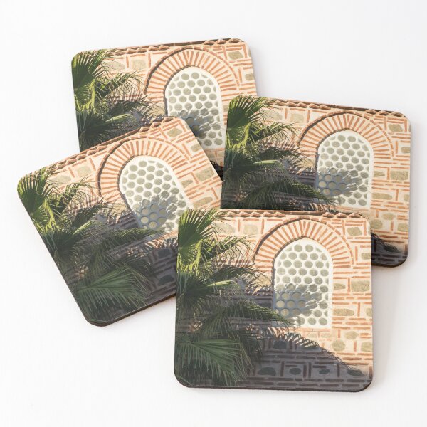 Item preview, Unusual Window with Palm Fronds and Ornate Masonry designed and sold by Georgia Mizuleva.