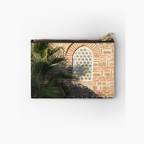 Item preview, Unusual Window with Palm Fronds and Ornate Masonry designed and sold by Georgia Mizuleva.
