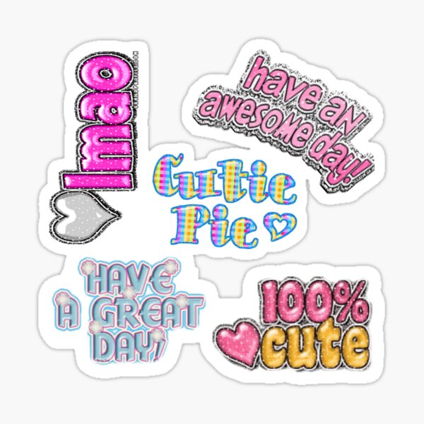 Item preview, blingee catchphrase stickers  designed and sold by peepeetheclown8.