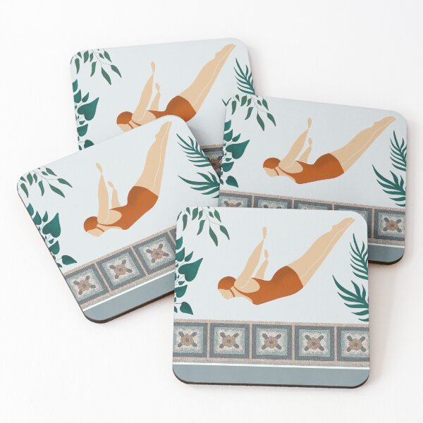 Item preview, Art Deco Swimmer designed and sold by PinkSnapdragon.