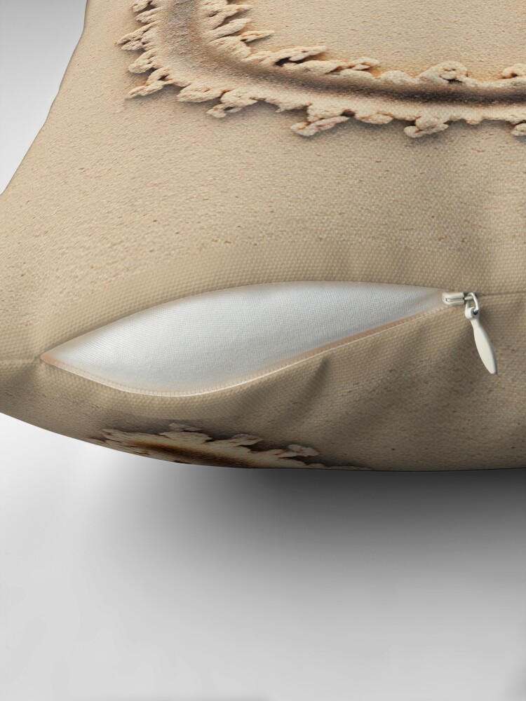 Thumbnail 2 of 4, Pillow, SAND LETTER Q designed and sold by Art-type.