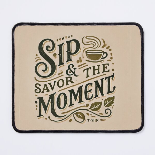 Item preview, Sip and savor the tea moment with brown background designed and sold by Nimkaew.
