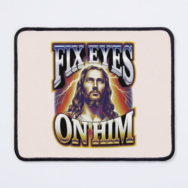 Item preview, Fix Eyes on Him – Heb. 12:2 Bootleg Jesus Quotes designed and sold by KnitLuv.