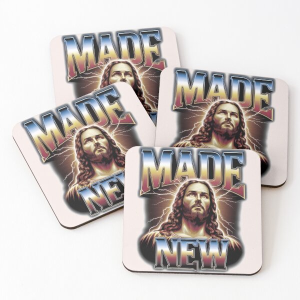 Item preview, Made New – 2 Cor. 5:17 Bootleg Jesus Quotes designed and sold by  KnitLuv.