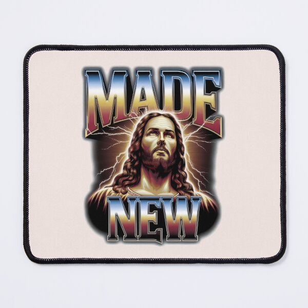 Item preview, Made New – 2 Cor. 5:17 Bootleg Jesus Quotes designed and sold by  KnitLuv.