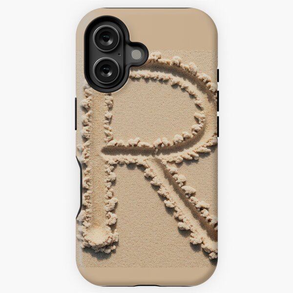 SAND LETTER R iPhone Tough Case