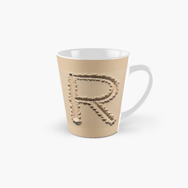 SAND LETTER R Tall Mug