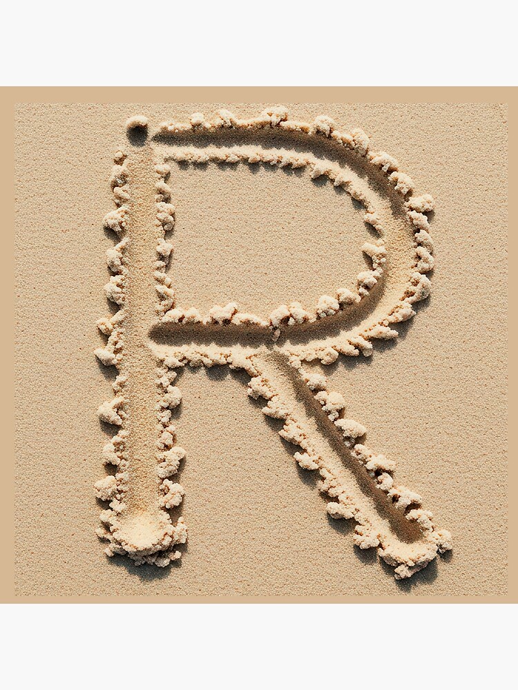 Thumbnail 4 of 4, Pillow, SAND LETTER R designed and sold by Art-type.