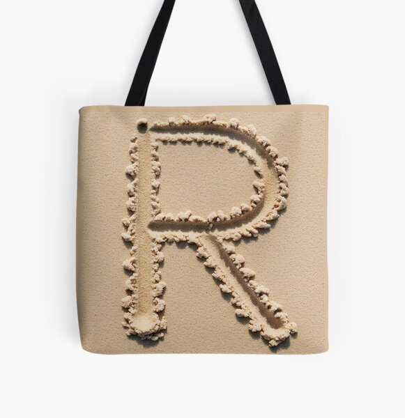 SAND LETTER R All Over Print Tote Bag