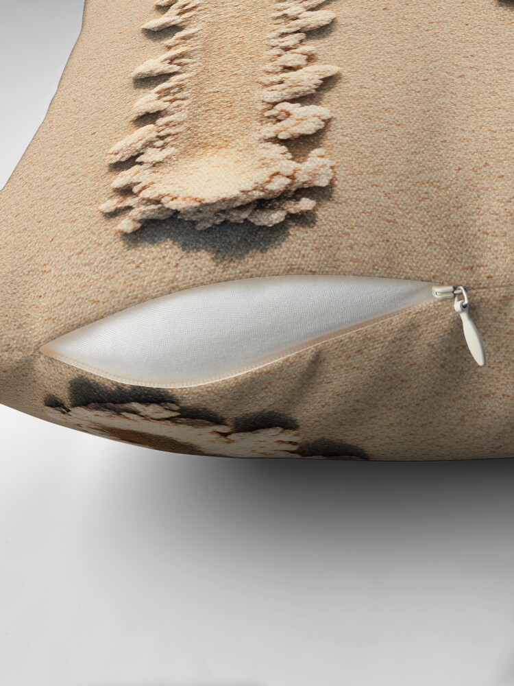 Thumbnail 2 of 4, Pillow, SAND LETTER R designed and sold by Art-type.