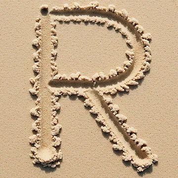 Artwork thumbnail, SAND LETTER R by ART-TYPE