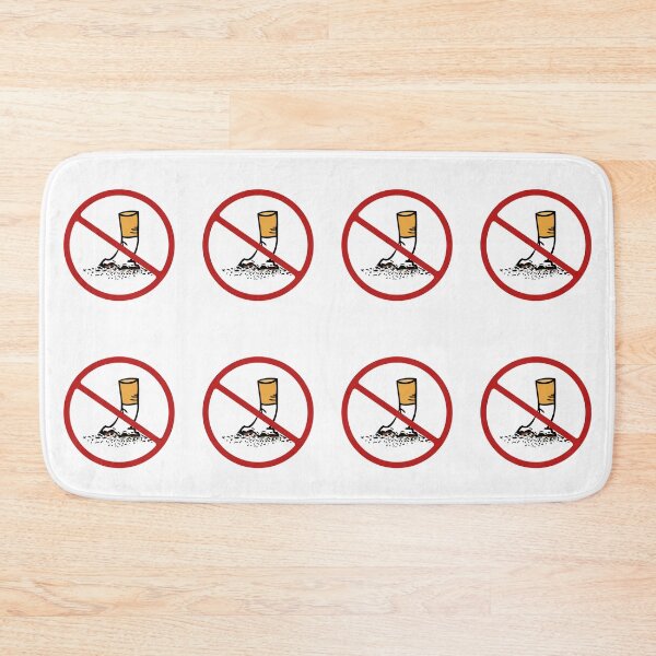 Item preview, Prohibited Cigarette Butts, Black, Red, White Signage, No Smoking, No Litter  designed and sold by AASparksDesigns.